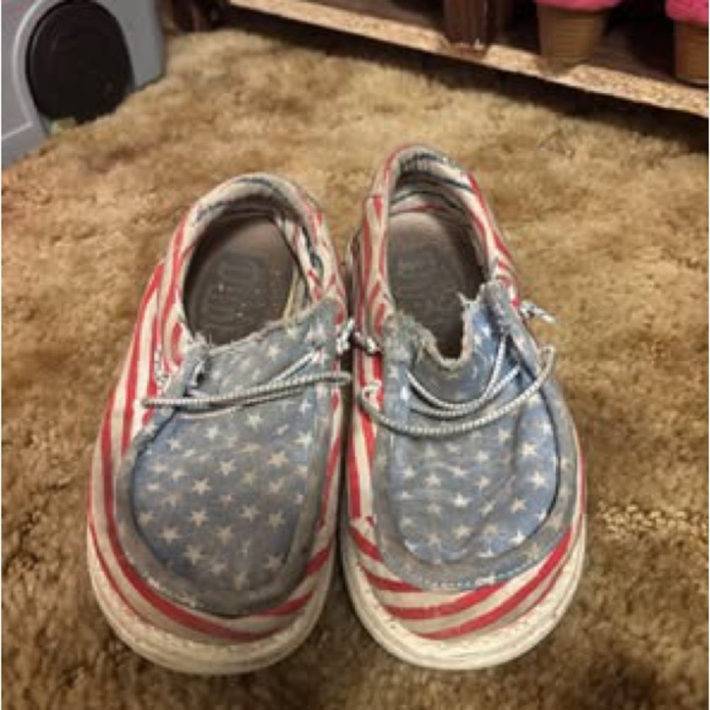 American Flag Boat Shoes